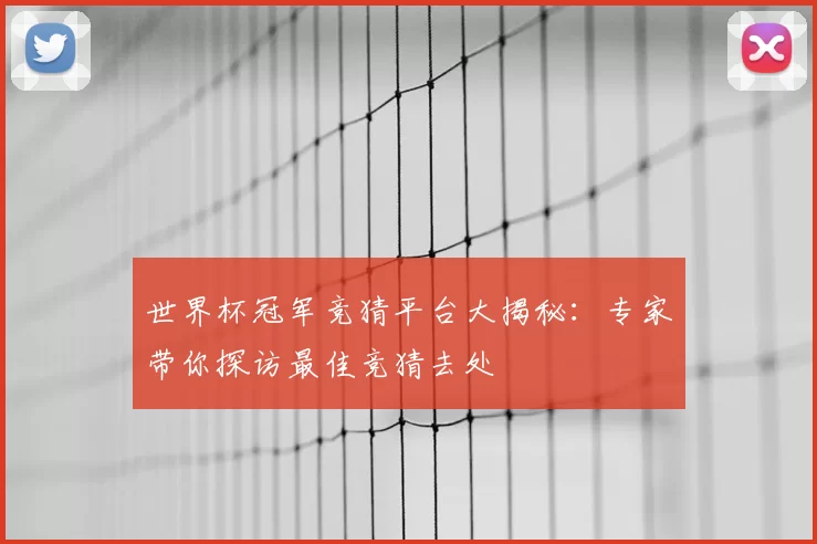 世界杯冠军竞猜平台大揭秘:专家带你探访最佳竞猜去处