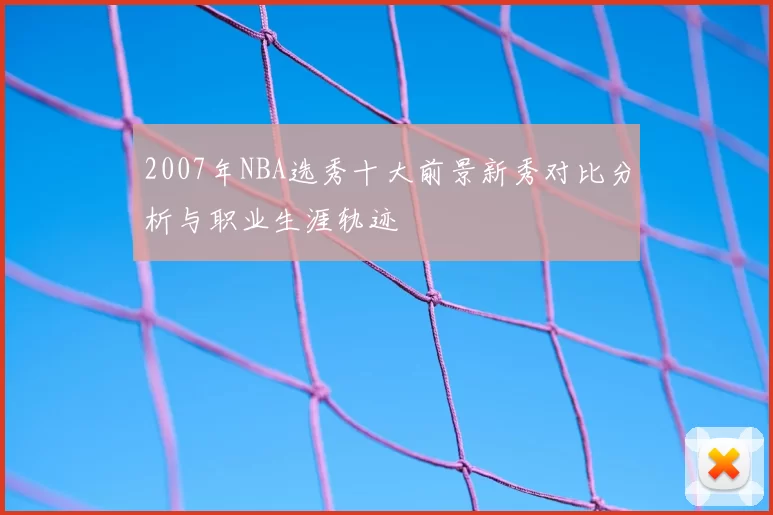 2007年NBA选秀十大前景新秀对比分析与职业生涯轨迹
