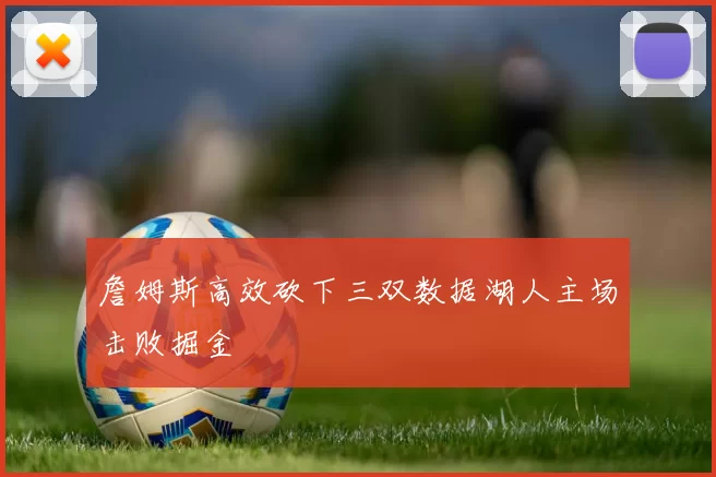 詹姆斯高效砍下三双数据湖人主场击败掘金
