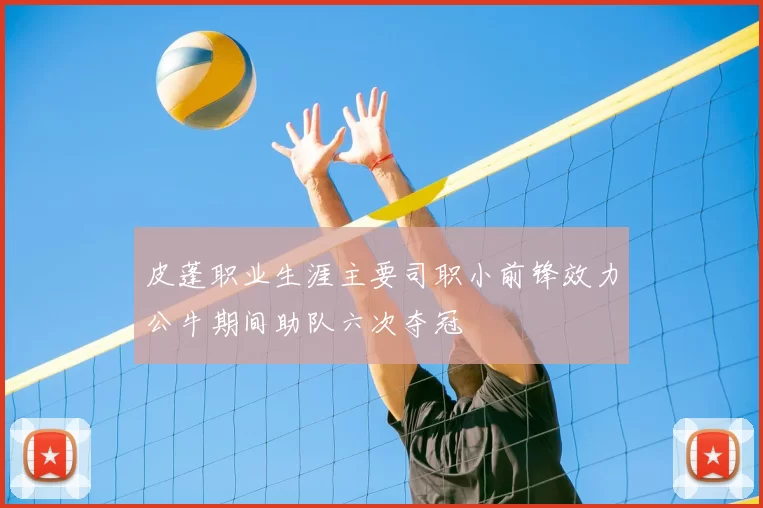 皮蓬职业生涯主要司职小前锋效力公牛期间助队六次夺冠